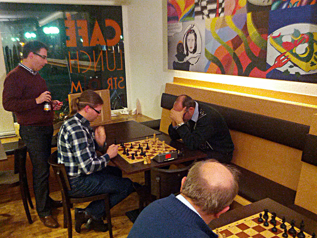 Stadtmeisterschaft von Oberhausen in Blitzschach 2013: Meister zum dritten Mal in Folge: Bernd Laudage vom Schachclub Schwarze Dame Osterfeld.